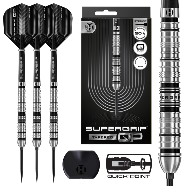 Harrows SUPERGRIP QP Steeldart-Set 22, 24, 26 oder 28 Gramm